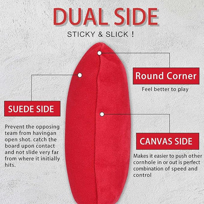 EunHo Dual Sided Cornhole Bags Regulation Set of 8 Professional Cornhole Bean Bags Slick and Stick