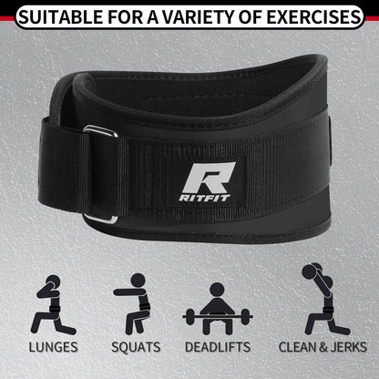 RitFit Weight Lifting Belt 6 Inch for Squats Deadlift Strength Training