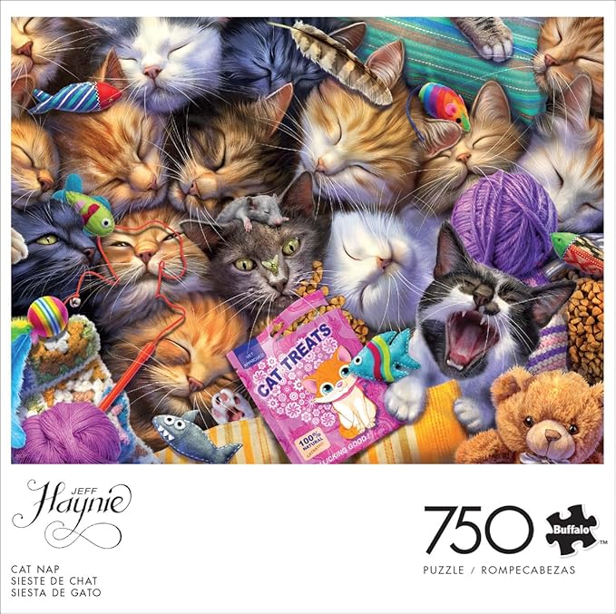 Buffalo Games - Jeff Haynie - Cat Nap - 750 Piece Jigsaw Puzzle for Adults - Challenging Puzzle