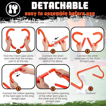 5 Pcs Speed Agility Training Hurdles Detachable Durable Equipment Plyometric and All Purpose Speed