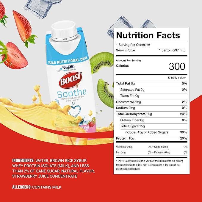 BOOST Soothe Clear Nutritional Drink ??Cooling sensation - 300 Calories - 10 g Protein from Whey