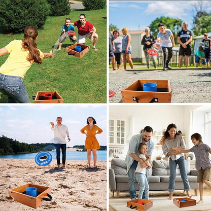 GSE Games & Sports Expert Premium Wood Washer Toss Game Set with 8 Washers with Bottle Opener for