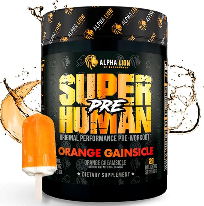 ALPHA LION Superhuman Pre Workout Powder, Beta Alanine, L-Taurine & Tri-Source Caffeine for