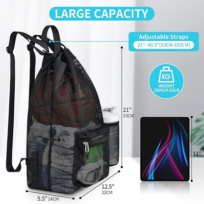 Mildbeer Large Drawstring Backpack for Men Women Athletic Gym Sports Workout Beach Swimming