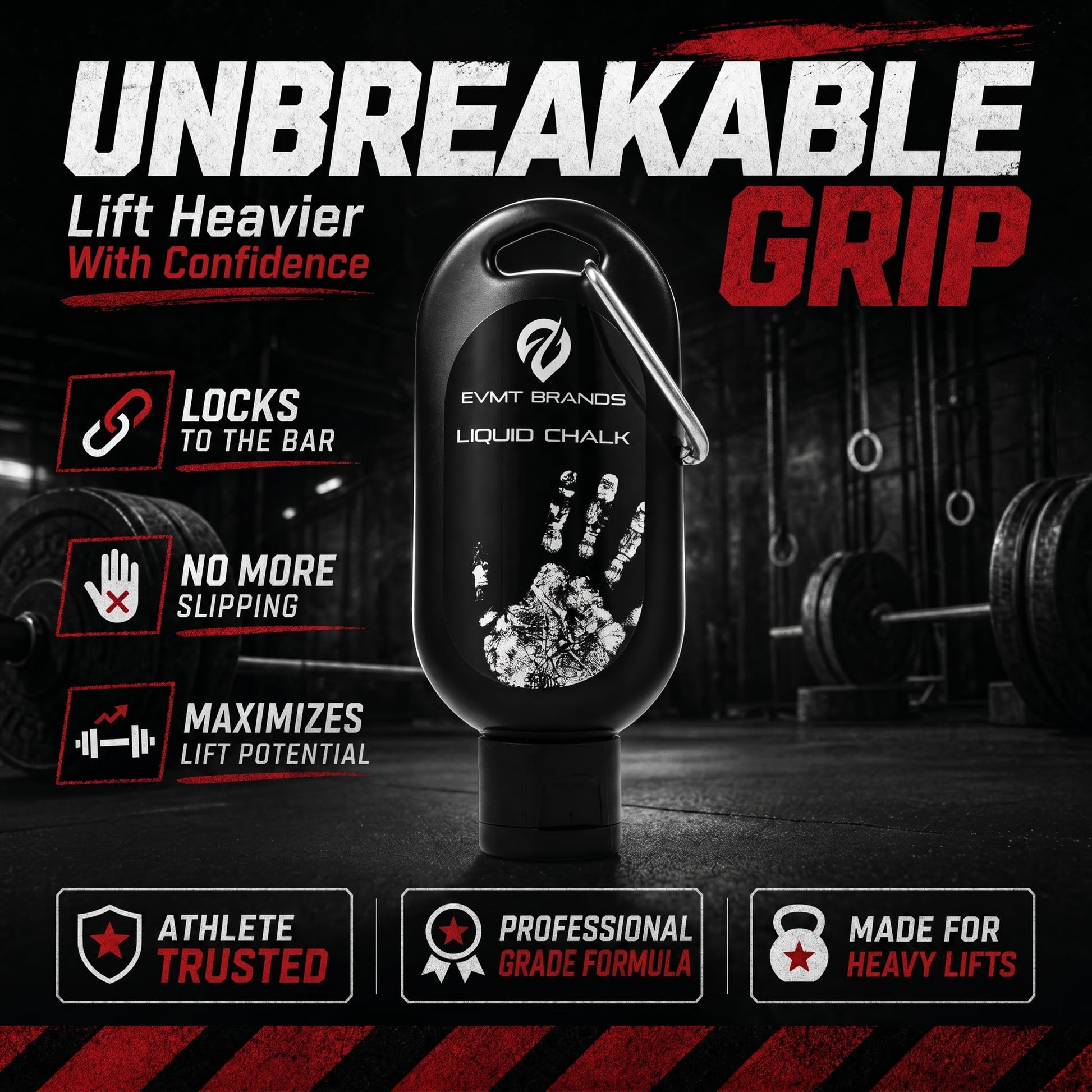 EVMT Liquid Chalk – Gym Chalk for Weightlifting, Rock Climbing & Grip