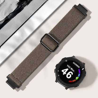 Elastic Nylon Watchband Compatible with Garmin Forerunner 235/220/230/620/630/735XT,Soft Adjustable