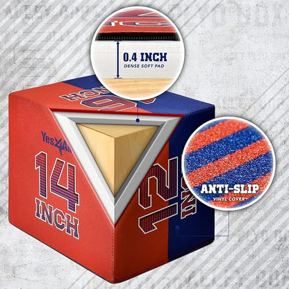 Yes4All 3-in-1 Soft-Padded Plyo Box With Wooden Core, Non-Slip Multi-Use Cushioned Plyometric Jump