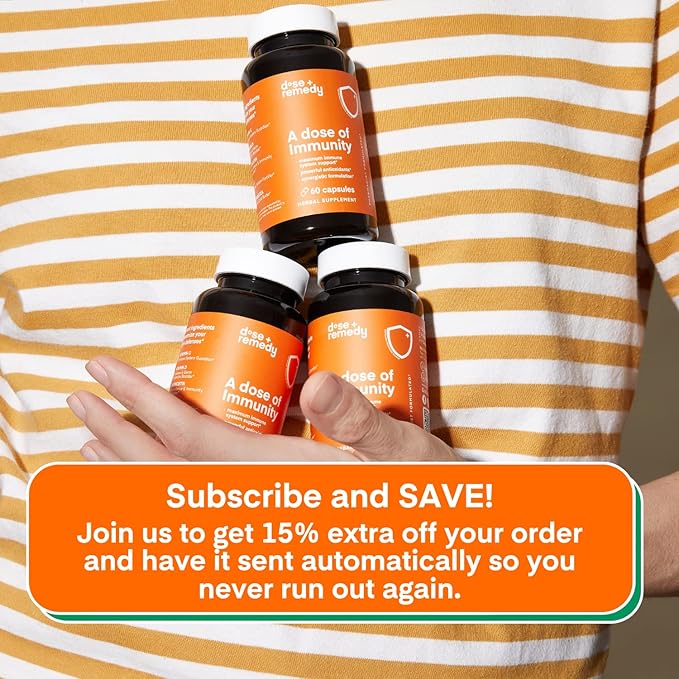A Dose of Immunity Quercetin with Vitamin C and Zinc, Vitamin D, 500mg Quercetin Bromelain with