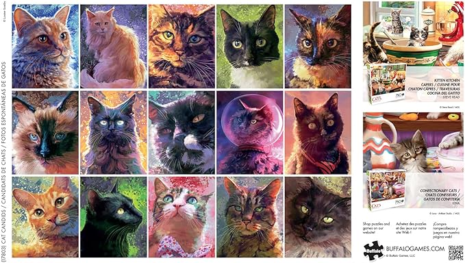 Buffalo Games - Louise Goalby - Cat Candids - 750 Piece Jigsaw Puzzle for Adults -Challenging