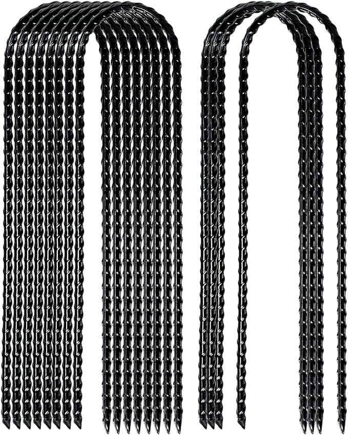 Nigh Coated Rebar Trampoline Wind Stakes Set of 12 Safety Ground Anchors Stakes Extra Heavy Duty