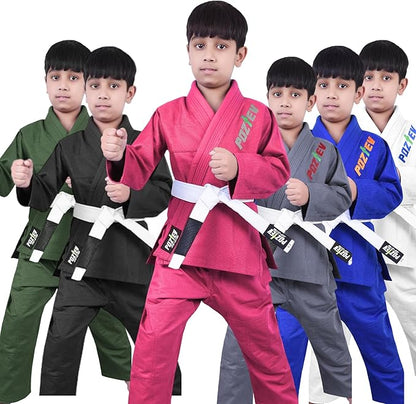Kids Brazilian Jiu Jitsu Gi For Kids BJJ Gi Youth Grappling Kimonos Preshrunk Lightweight Martial