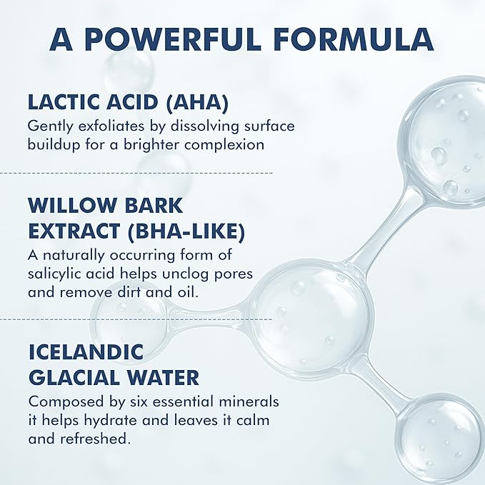Skyn ICELAND Nordic Facial Peeling Pads With AHA and BHA. Exfoliating Toner for Breakout Prone