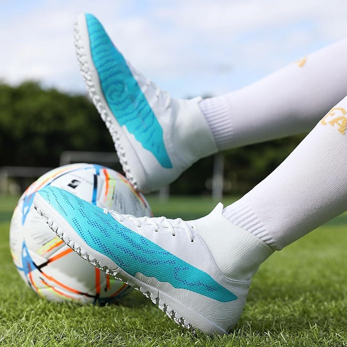 Soccer Cleats for Mens Womens Football Shoes Turf Soccer Shoes Indoor/Outdoor High-top Football