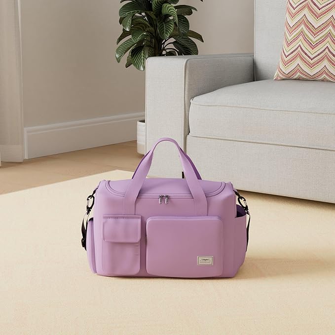 FIORETTO Women's Gym Duffle Bag with Shoes Compartment, 37L Capacity, Ideal for Travel, Gym
