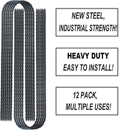 DTANX 12 Pack 12 Inch Rebar Stakes Heavy Duty Trampoline Anchors, Garden Stakes Tent Stakes Steel
