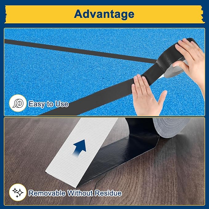 Pickleball Court Tape, Outdoor Pickleball Lines, No Residue Court Marking Kit for