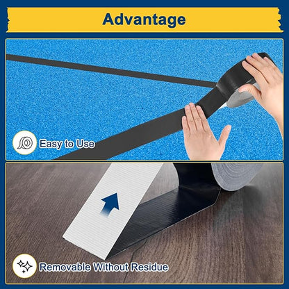 Pickleball Court Tape, Outdoor Pickleball Lines, No Residue Court Marking Kit for