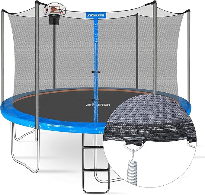 Trampoline Replacement Safety Enclosure Net for 6 Straight Poles Round Frame Trampolines