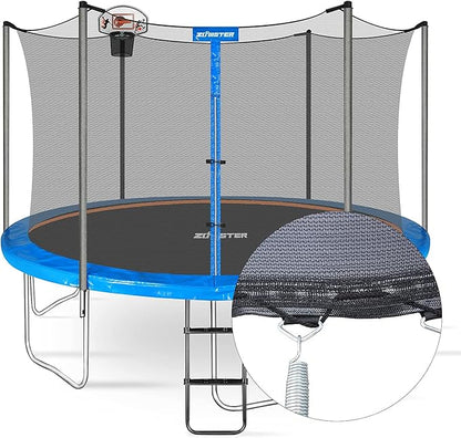 Trampoline Replacement Safety Enclosure Net for 6 Straight Poles Round Frame Trampolines