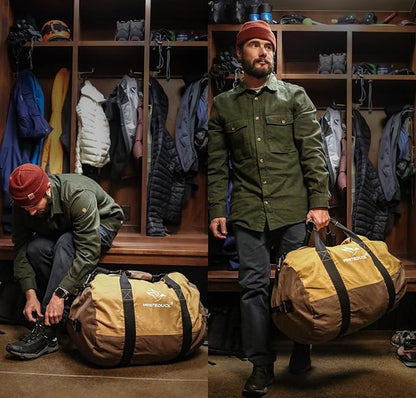 WHITEDUCK Heavy Duty Canvas Duffel Bag for Men and Women - Foldable Military Army Style Duffel Bag