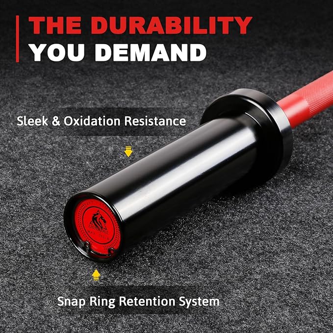LIONSCOOL Premium 4ft/4.9ft/6ft Barbell for Strength Training and Olympic Weightlifting, 2 Inch Bar