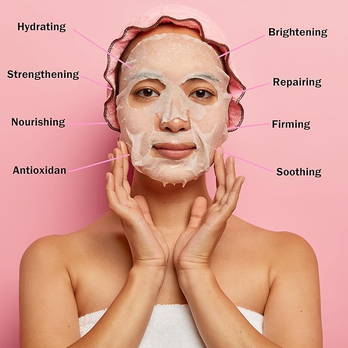 40 Pack Collagen Face Masks Skincare Bulk for All Skin Types,Hydrating Spa Face Mask for Sensitive