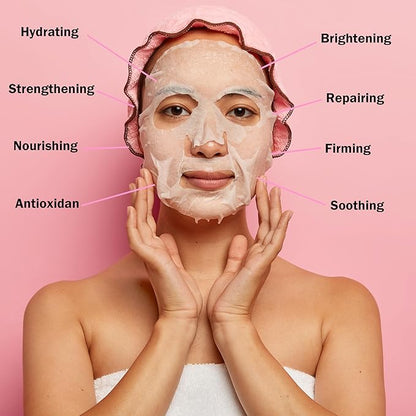 40 Pack Collagen Face Masks Skincare Bulk for All Skin Types,Hydrating Spa Face Mask for Sensitive