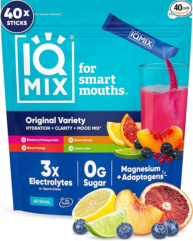 IQMIX Hydration Electrolyte Powder – 4-in-1 Formula for Hydration, Mental Clarity, Mood and