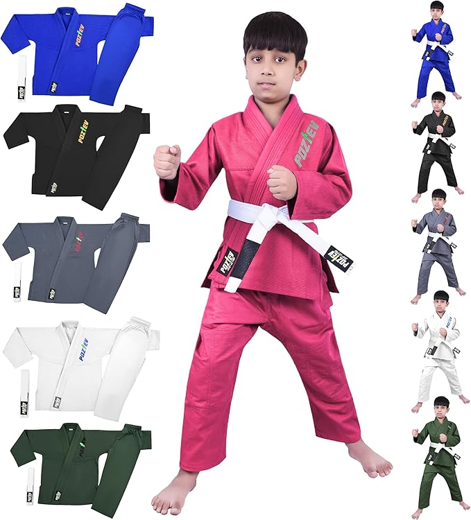Kids Brazilian Jiu Jitsu Gi For Kids BJJ Gi Youth Grappling Kimonos Preshrunk Lightweight Martial