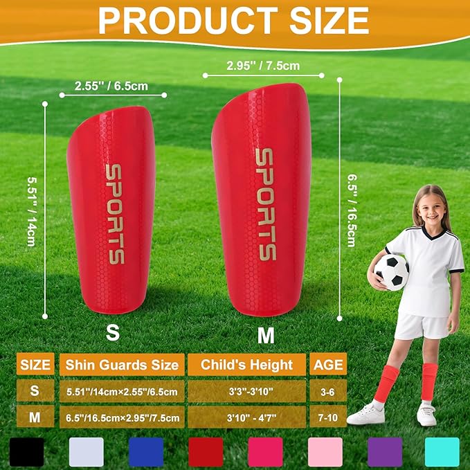 Shin Guards Soccer Kids 2025 Version High-Density Foam Soccer Shin Guard with Sleeves Shin