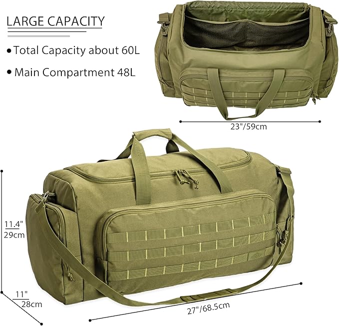 Super Quality 60L Large Duffel Travel Bag Luggage Foldable Bag Cargo Sport Gear Equipment Skiing