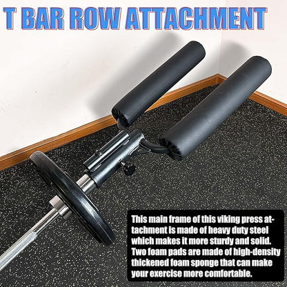 Viking Press Landmine Handle for 2-Inch Barbell, Hack Squat T-Bar Row Attachment Strength Training