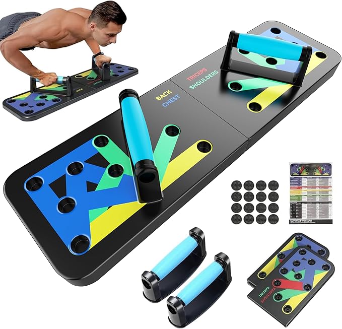 Solid Push Up Board 15 in 1 Home Workout Equipment Multi-Functional Pushup Stands System Fitness