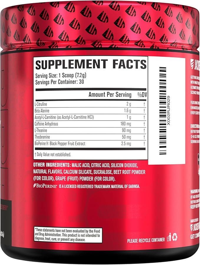 Jacked Factory NITROSURGE Shred Pre Workout Supplement - Energy Booster, Instant Strength Gains