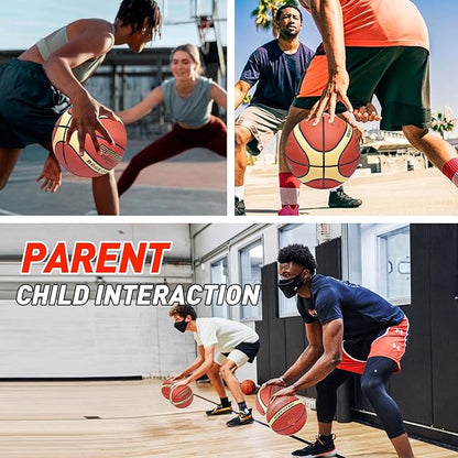 Training Soft Touch Rubber and Faux Leather Fighting Basketball, High Bounce Indoor Outdoor