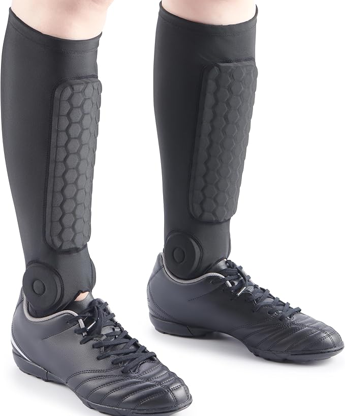Soccer Shin Guards, Soccer Shin Guard Pads with Calf and Ankle Protection, SoccerProtective