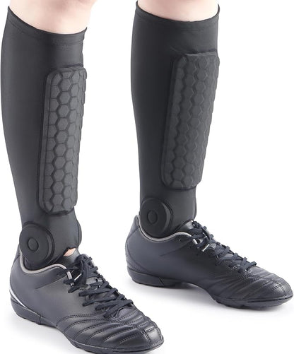 Soccer Shin Guards, Soccer Shin Guard Pads with Calf and Ankle Protection, SoccerProtective