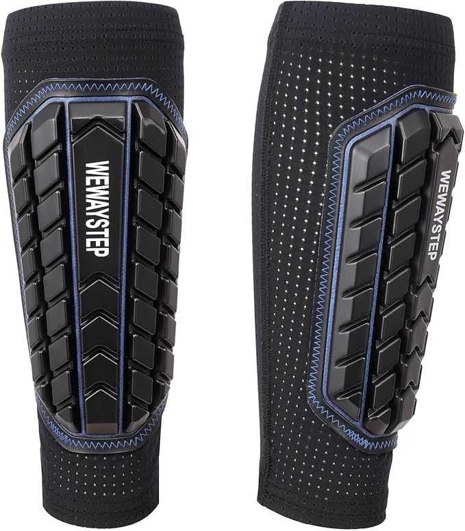 Shin Guards Soccer Kids Youth, Adult Shin Guards with Honeycomb Padding，Breathable & Anti-Slip Calf