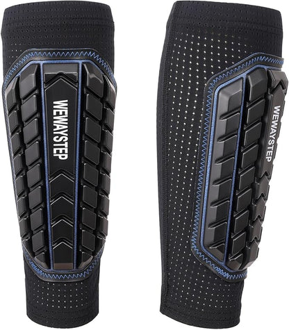 Shin Guards Soccer Kids Youth, Adult Shin Guards with Honeycomb Padding，Breathable & Anti-Slip Calf
