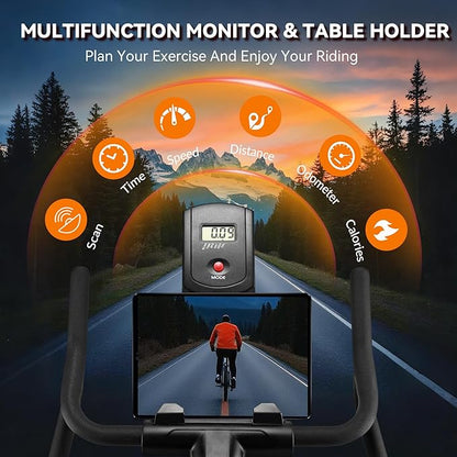 Exercise Bike, Wenoker Stationary Bike for Home, App Supported Indoor Bike with Silent Belt Drive