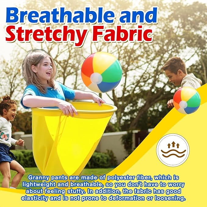 Granny Pants Yard Game Giant Outdoor Tossing Challenge Activity Set with 8 Bouncy Balls & Air Pump