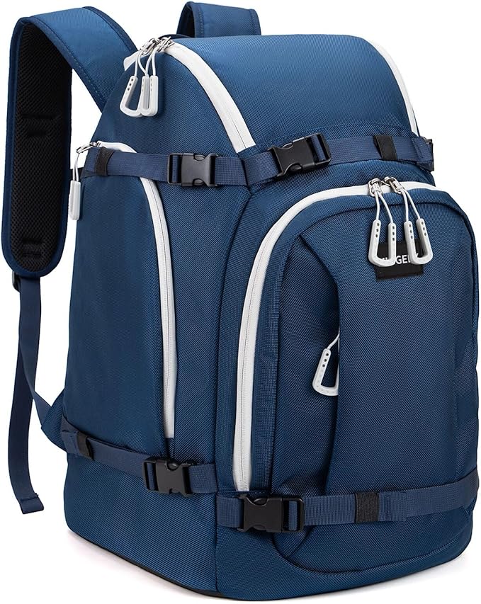 Ski Boot Bag, 50L Ski Boot Travel Backpack for Skis, Snowboard & Accessories, Waterproof Padded Ski