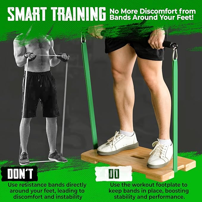 Wood Fitness Board, Exercise Platform or Wooden exercise board for resistance band exercises