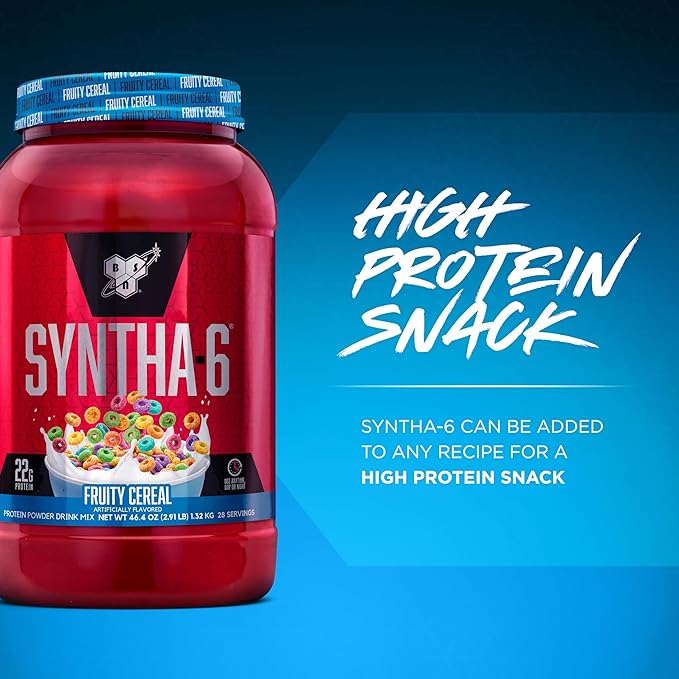 BSN SYNTHA-6 Premium Protein Powder with 6g of Fiber, Whey Protein, Micellar Casein, Milk Protein