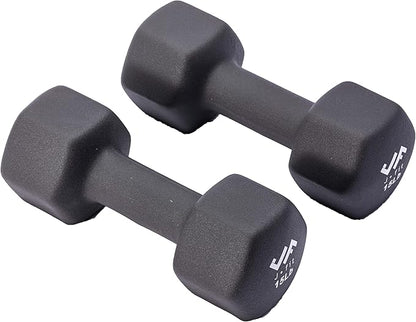 JFIT Dumbbell Pairs or Sets – Neoprene & Vinyl Coated Hand Weights for Home Gym, Strength Training