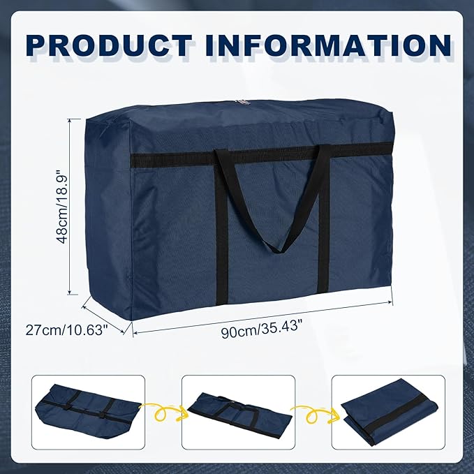 Extra Large Duffle Bag, 35 x 19 x 11 in Travel Big Duffle Bag with Zipper Handle Storage Foldable