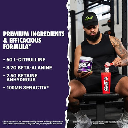 GHOST Legend Pre-Workout Powder, Welch's Grape - 30 Servings ??Pre-Workout for Men & Women with