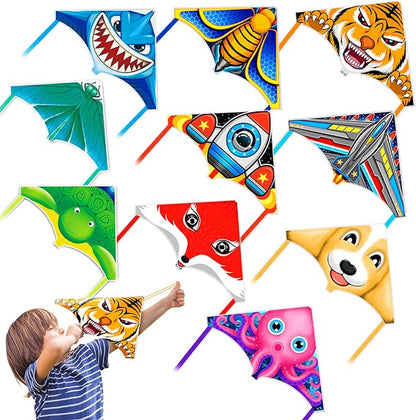 8 Pack Mini Kites for Boys Girls 3-5 6 7 8 Gift & Party Favors, Finger Launcher Kites Easy to Fly