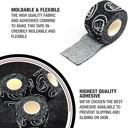 WOD Nation Flexible Hook-Grip Athletic Tape – Easy-Tear, Sweat-Proof Thumb & Finger Strips for