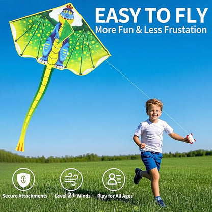 YongnKids Kite for Kids Age 4-8 8-12, Large Kites for Boys Adults Easy to Fly & Assemble, with
